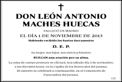 León Antonio Maches Huecas